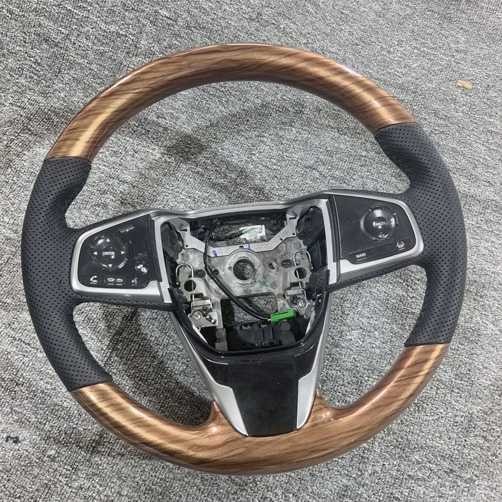 Walnut Wood Steering Wheel for Honda CR-V detail 2