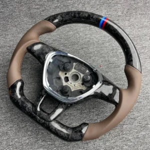 Custom Forged Carbon fiber steering wheel with Leather side for Volkswagen CC Sagitar Golf Magotan Passat GTI