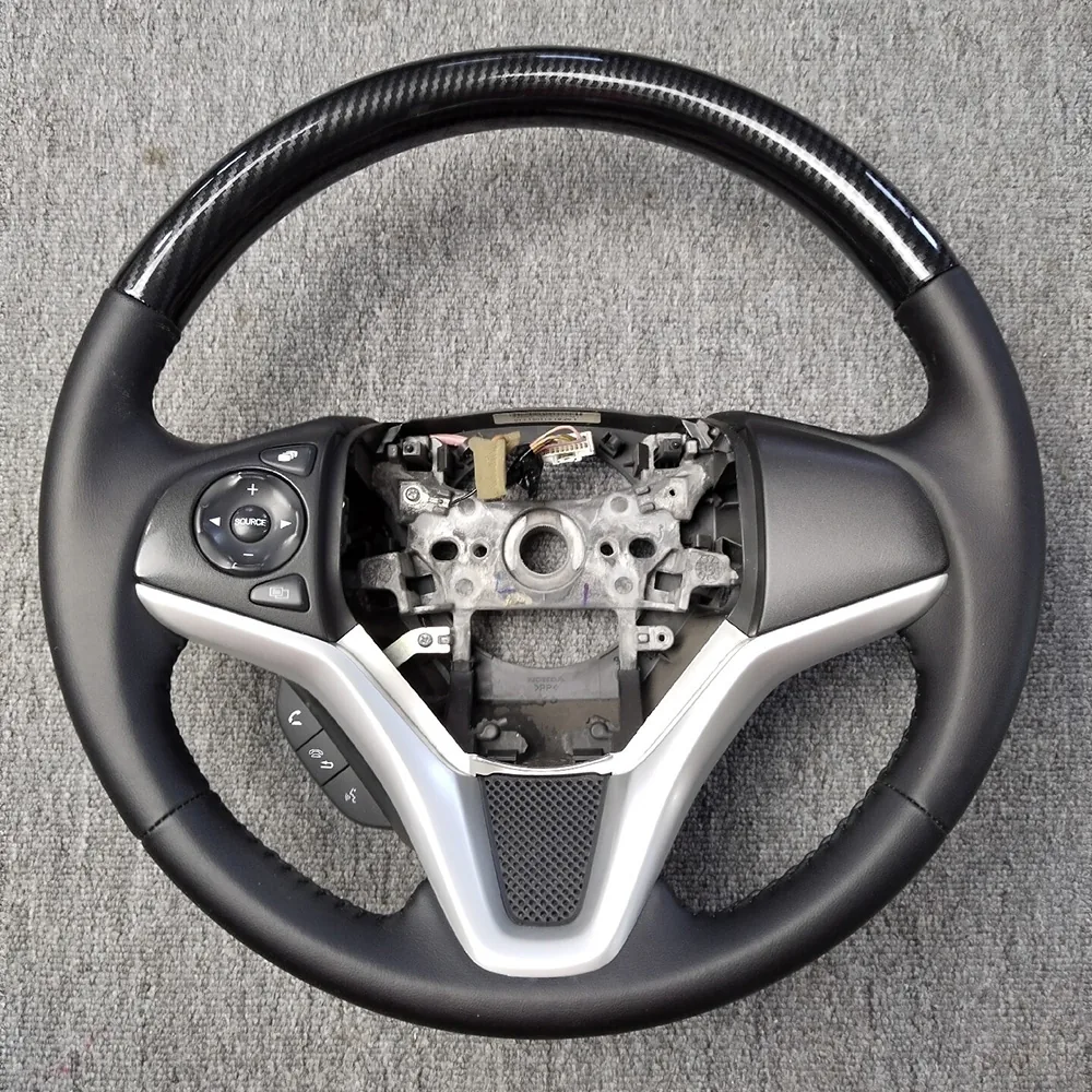 Hydro-Dipped Carbon Pattern Steering Wheel for Honda Fit