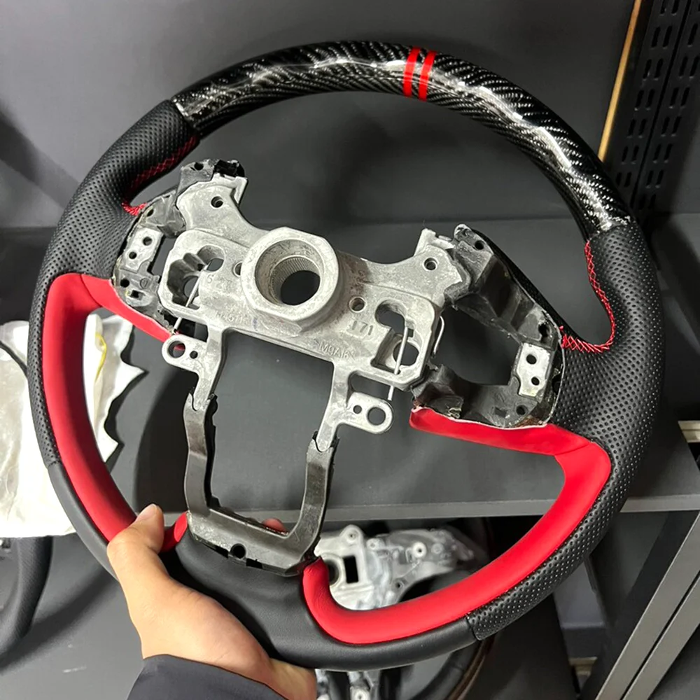 Custom Carbon Fiber Steering Wheel for Honda Civic Type R detail 1