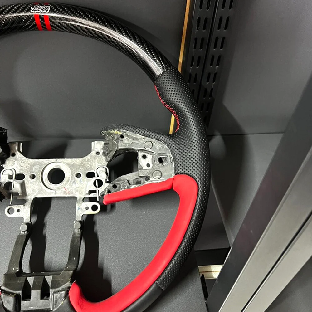 Custom Carbon Fiber Steering Wheel for Honda Civic Type R detail 2
