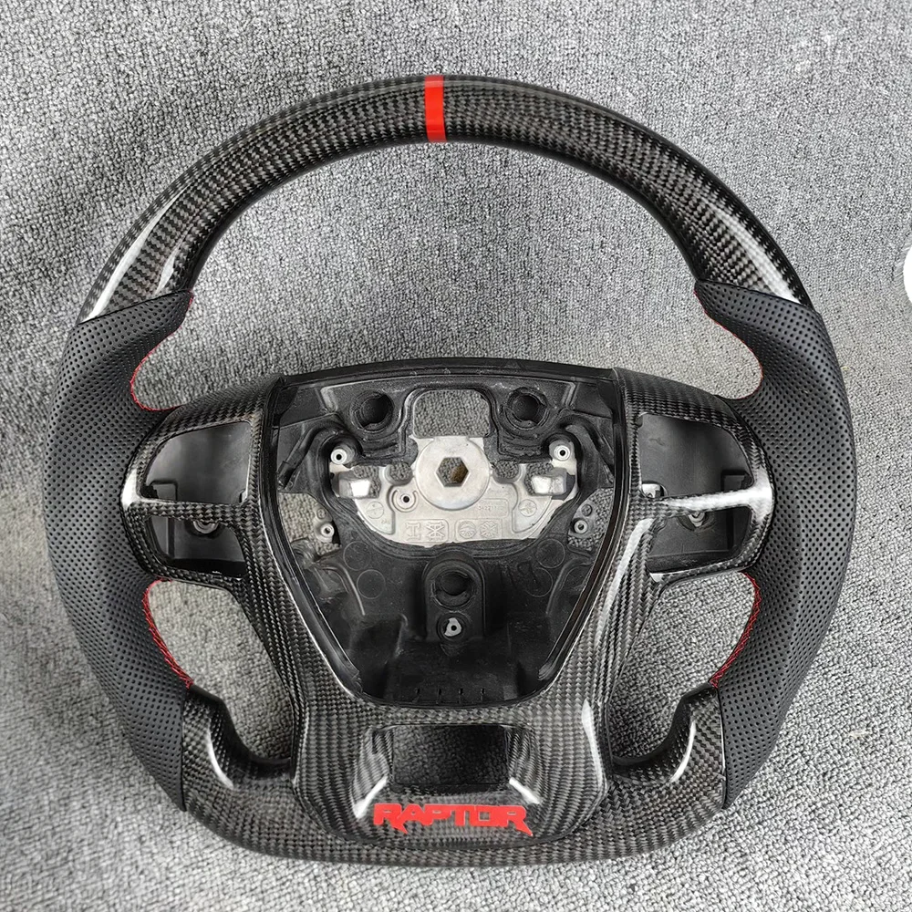 Custom Carbon Fiber Steering Wheel for Ford detail 1