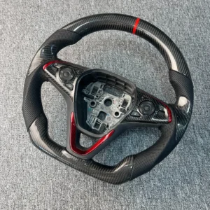 Custom Carbon fiber steering wheel with Leather side for Buick Regal Verano Envision Regal GS