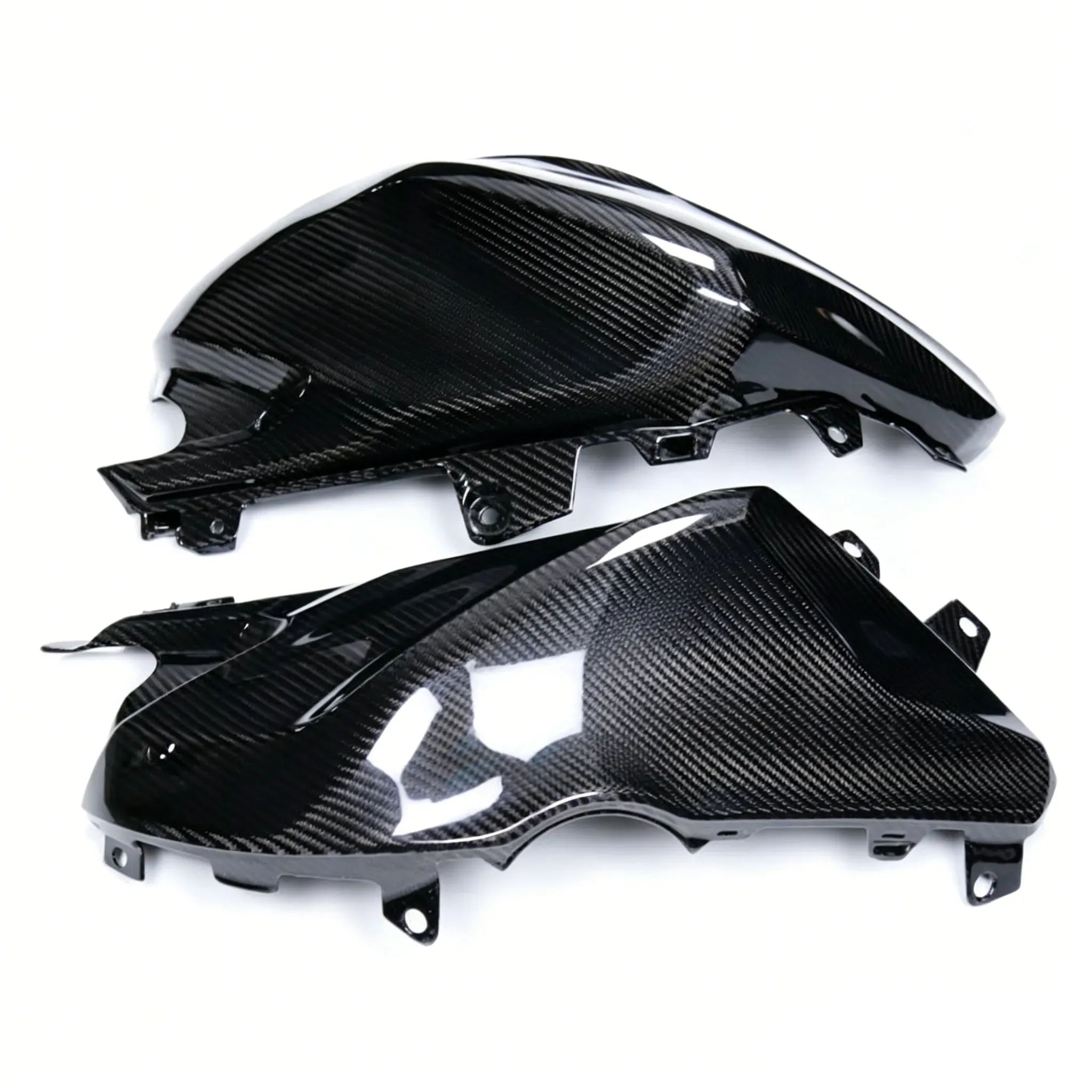 Motorcycle 2024+ Triumph Daytona 660 Carbon Fiber Tank Cover Protection Panels - detail