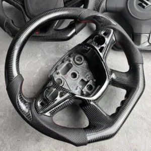 Custom Carbon fiber steering wheel with Leather side for Buick GL8