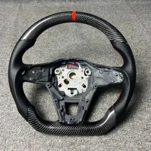 Yeedercar Custom Carbon fiber steering wheel without button trim for Volkswagen Golf 8 GTI Rline MK8 CC