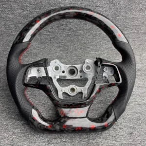 Lightweight Semi-Gloss Carbon Fiber Steering Wheel Designed for Hyundai Elantra