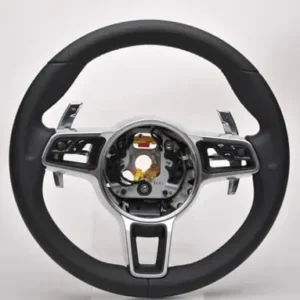 Yeedercar Upgrade Leather steering wheel with airbag accessories for Porsche Cayenne 911 918 Panamera