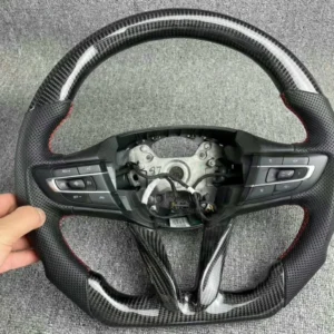 Custom Carbon fiber steering wheel with Leather side for Buick Verano