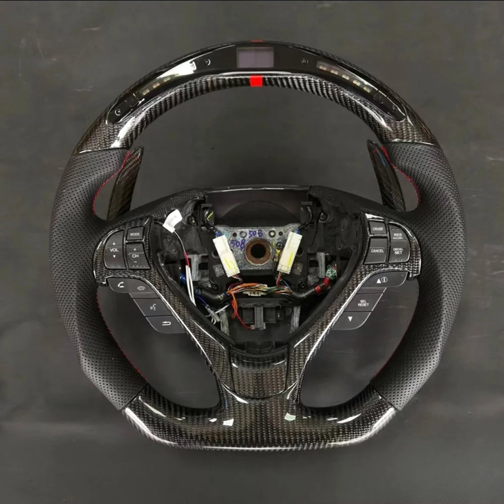 LED Carbon Fiber Racing Steering Wheel for Acura TLX / CDX / TL