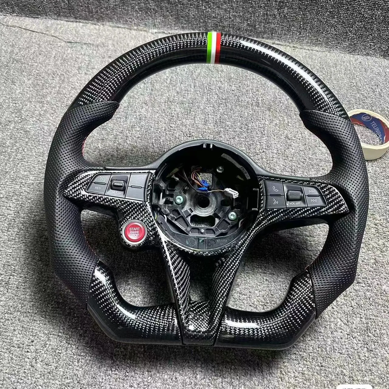 Steering Wheel on Alfa Romeo Giulia & Stelvio Custom Carbon Steering Wheel - view 3