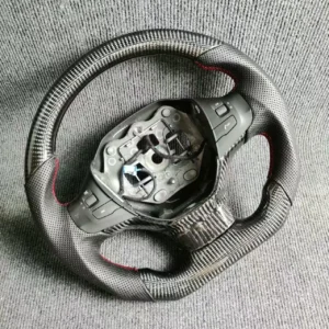 Custom Carbon fiber steering wheel with Leather side for Peugeot 308 2008 3008
