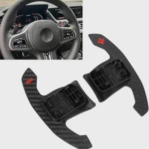 Carbon Fiber Pattern Extended Paddle Shift Covers for BMW G20 G30 F20 F30 F10 | Yeedercar