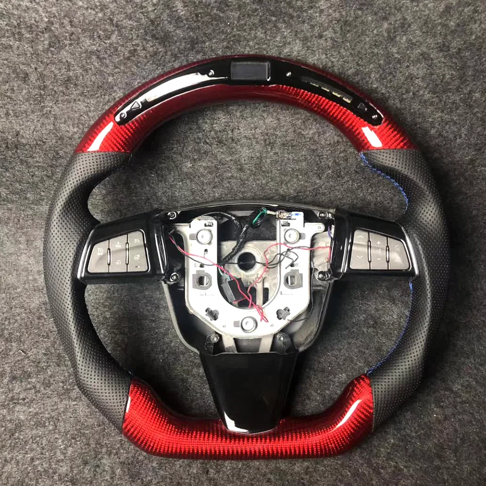 LED Carbon Fiber Steering Wheel for Cadillac CTS