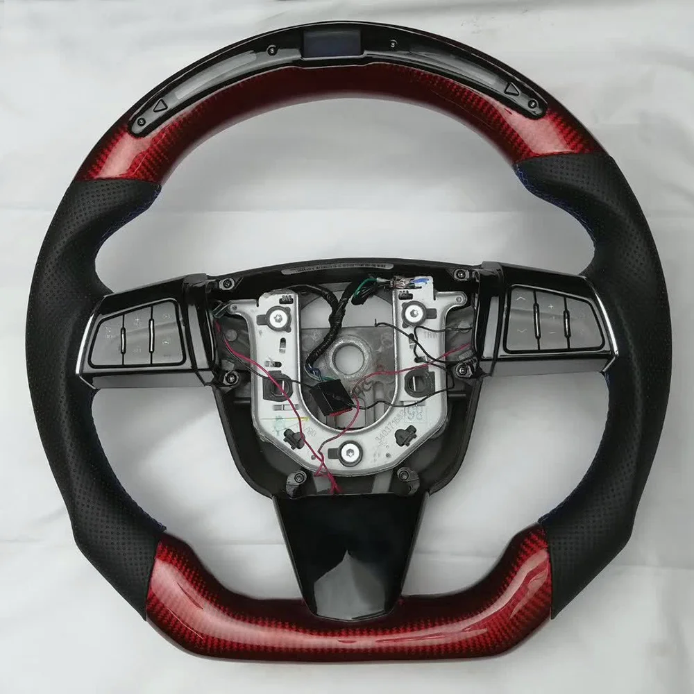 LED Carbon Fiber Steering Wheel for Cadillac CTS detail 2