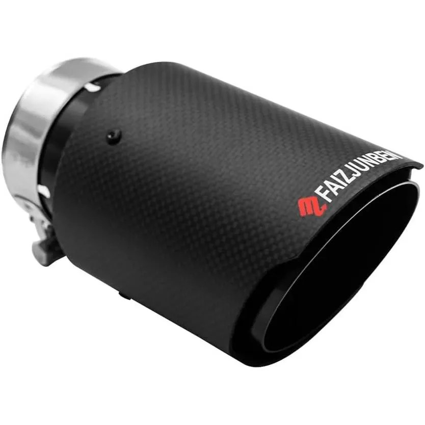 Carbon fiber exhaust tip intake 2.5 inch outlet 3.5 inch exhaust tip car tailpipe - detail