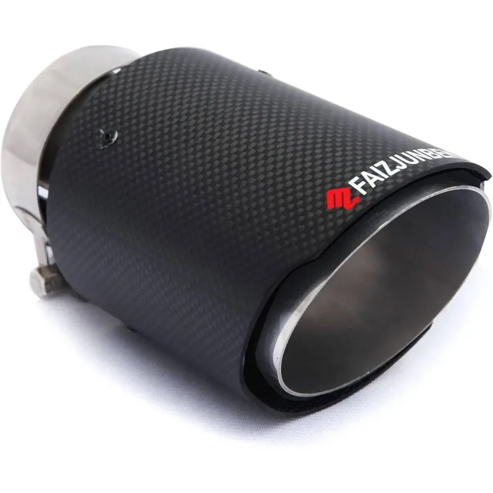 Carbon fiber exhaust tip intake 2.5 inch outlet 3.5 inch exhaust tip car tailpipe - detail