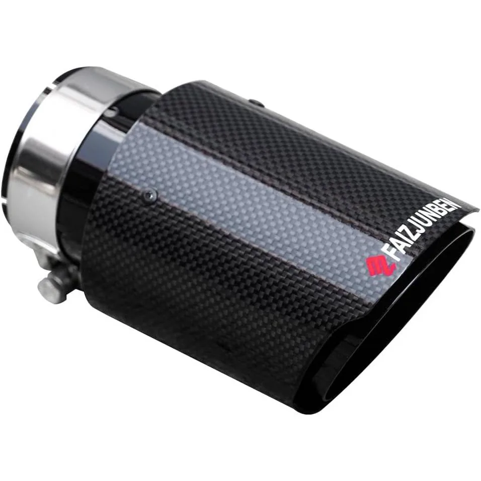 Carbon fiber exhaust tip intake 2.5 inch outlet 3.5 inch exhaust tip car tailpipe - detail