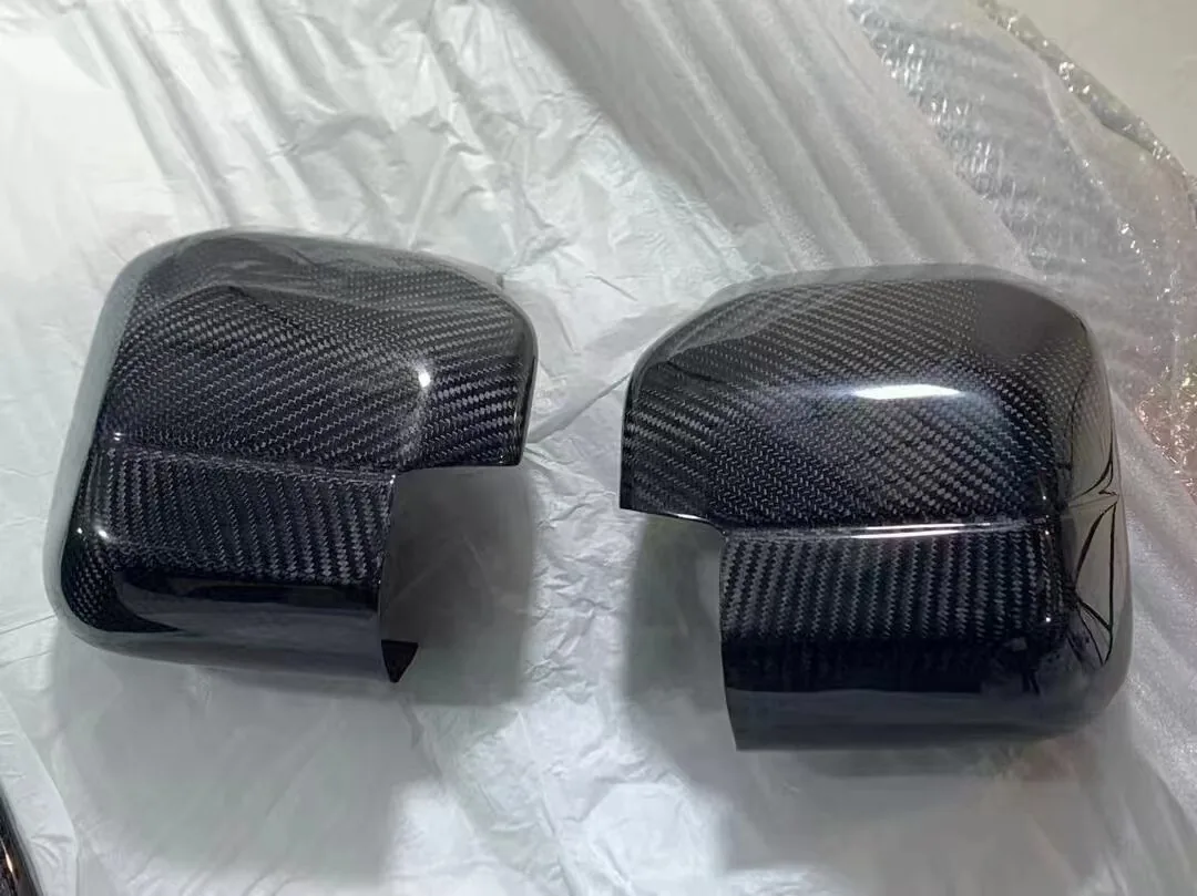 Carbon fiber mirror caps for direct clip-on installation