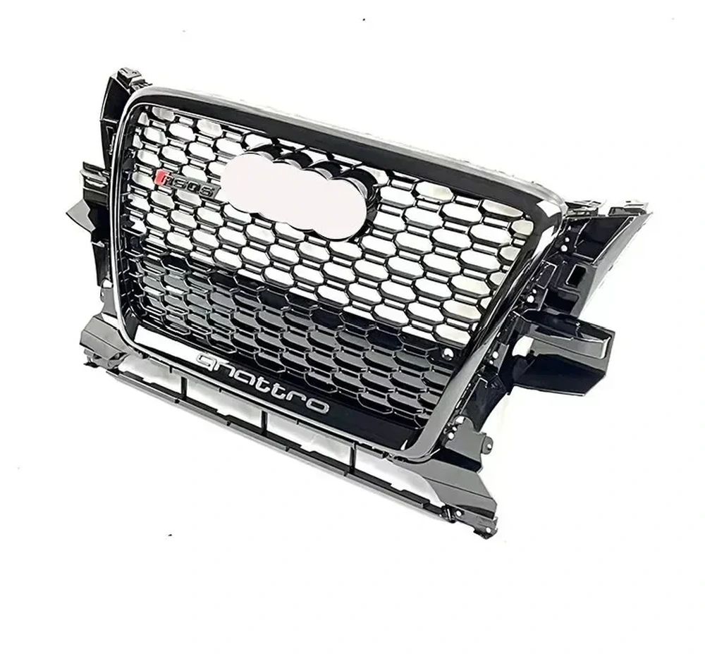 RS-Style Gloss Black Honeycomb Grille for Audi Q5 SQ5 2008-2012 | Quattro Emblem | Yeedercar