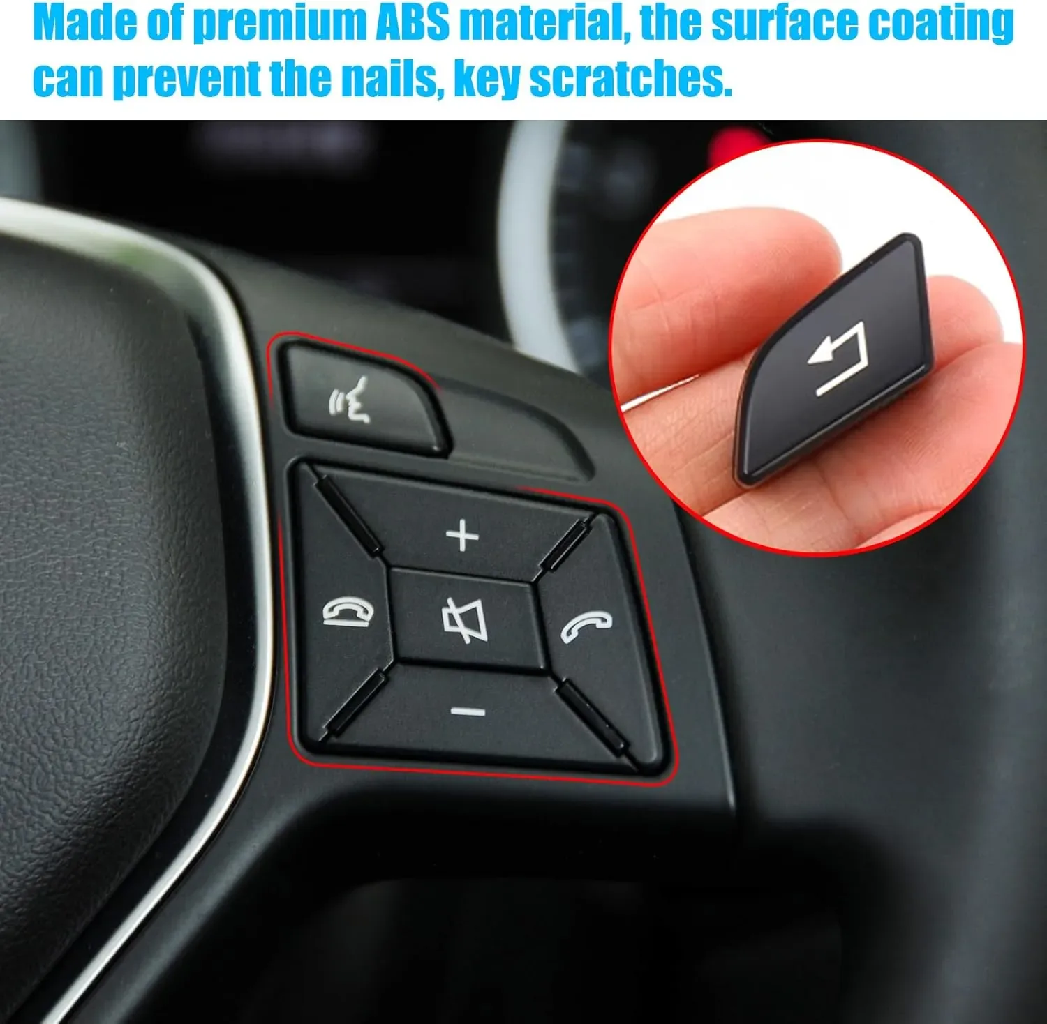 Mercedes Benz Steering Wheel Buttons Replacement ? W246 W204 W207 W212 GLK X204 CLA W117 CLS W218 SLK W172 (Black) - detail