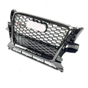 RS-Style Gloss Black Honeycomb Grille for Audi Q5 SQ5 2008-2012 | Quattro Emblem | Yeedercar