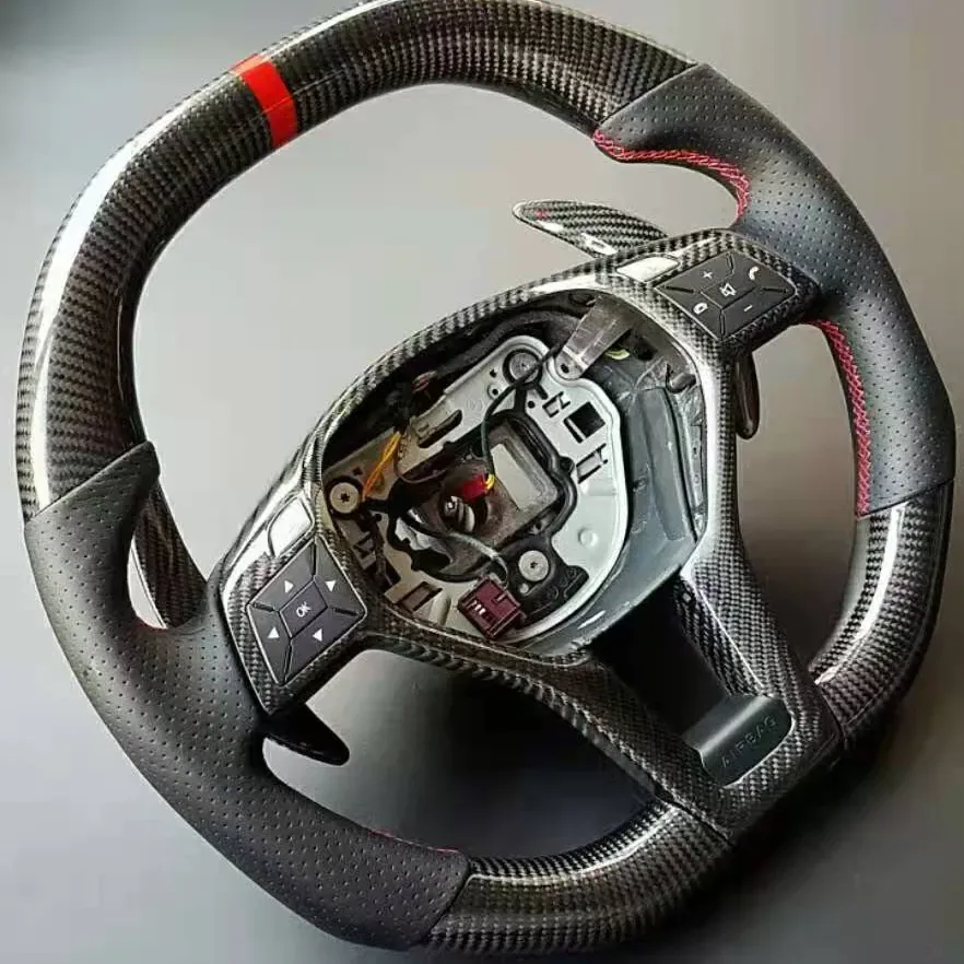 Custom Carbon Fiber Steering Wheel for Mercedes-Benz GLK 300 - detail