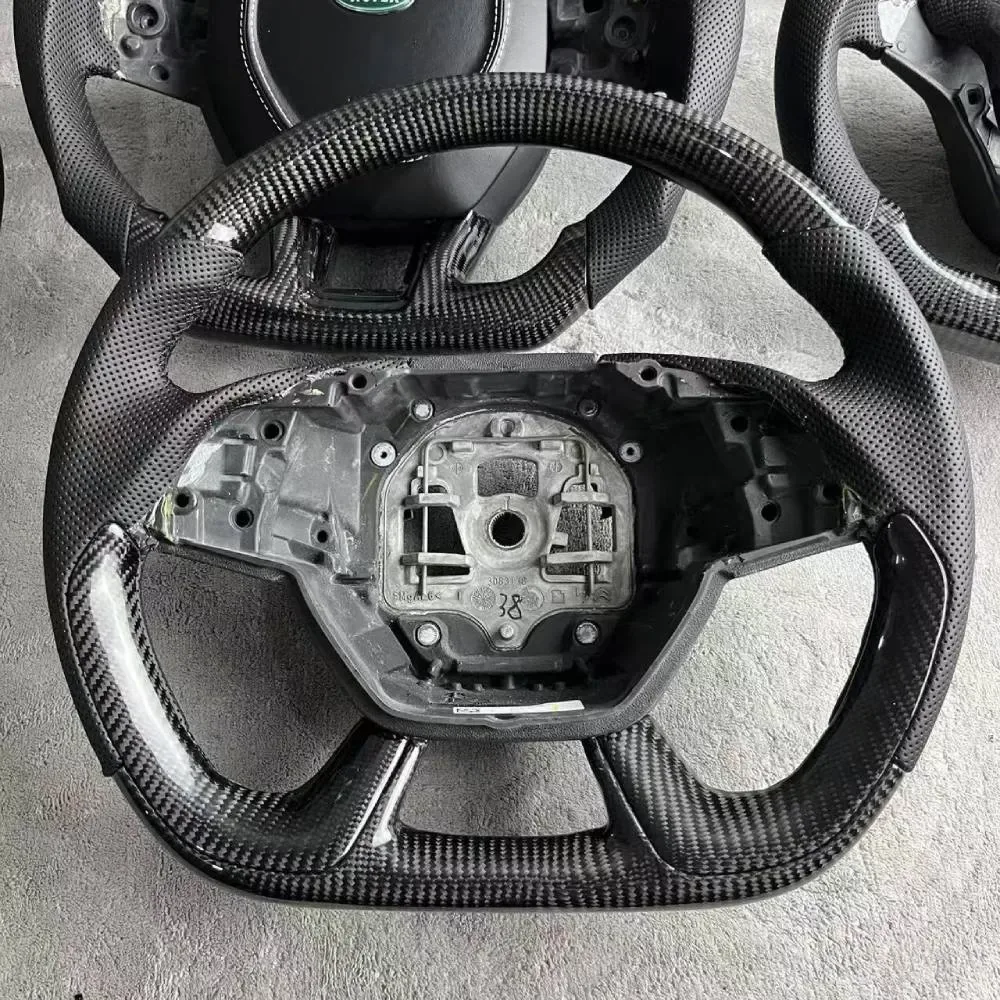 Custom Carbon fiber steering wheel with Leather side for Citroen DS5 DS6 - detail