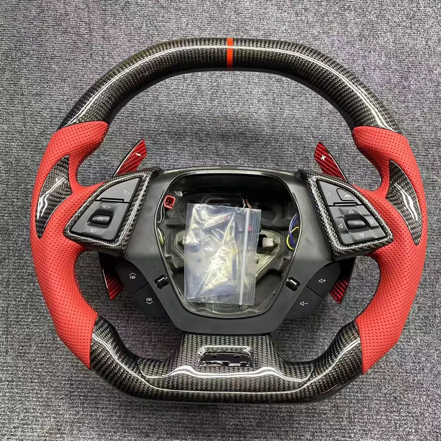 chevrolet camaro carbon fiber steering wheel - view 2