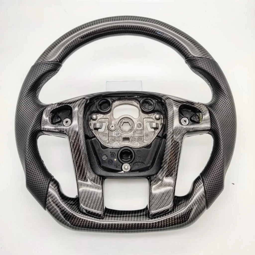 Custom Matt Carbon fiber steering wheel for Ford Ranger F150 - detail