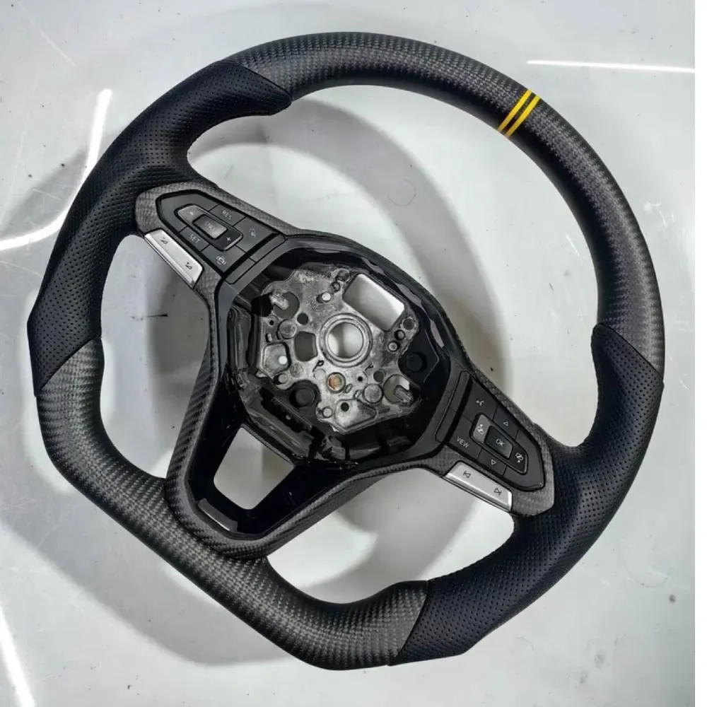 volkswagen golf carbon fiber steering wheel - view 2