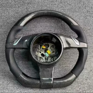 Yeedercar Custom Gloss Black Carbon fiber steering wheel for Porsche 911 918 Panamera