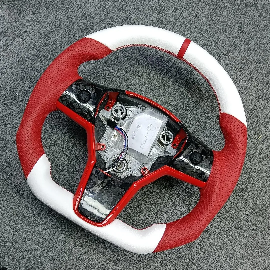tesla carbon fiber steering wheel - view 4