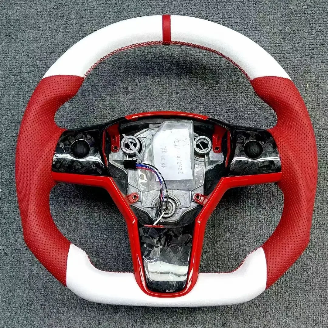 tesla carbon fiber steering wheel - view 6