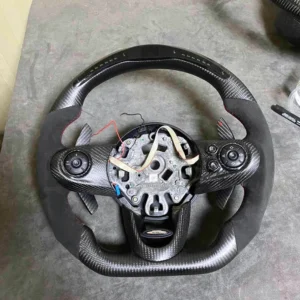 LED Carbon Fiber Alcantara Steering Wheel with Carbon Paddles for Mini F54 / F55 / F56 / F57