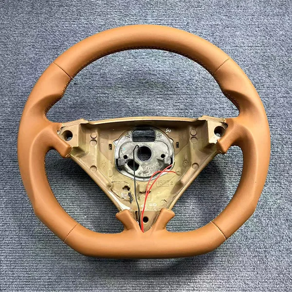 Modified shape genuine leather steering wheel by YEEDERCAR