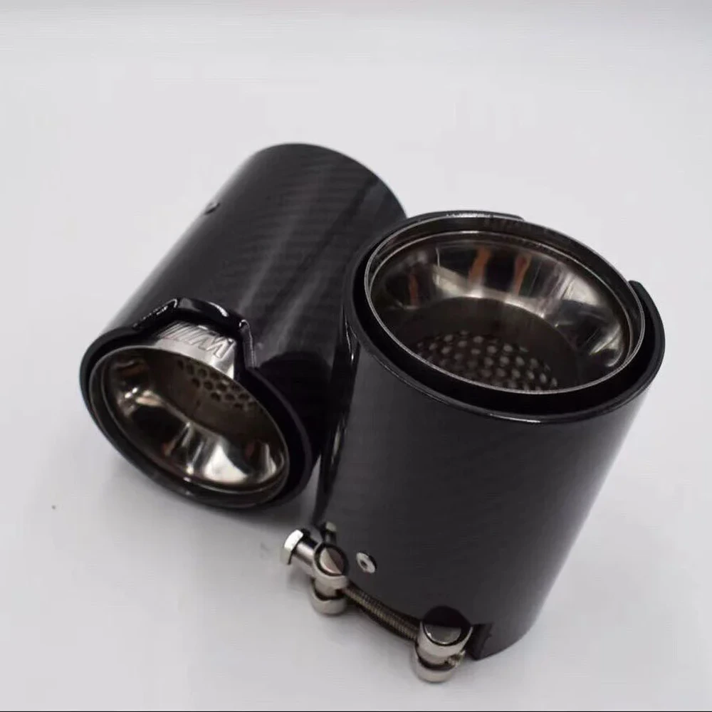 Dry Carbon Fiber Exhaust Tips with M Logo for BMW M3 M4