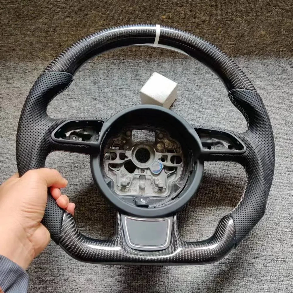 Custom Matte Carbon Steering Wheel for Audi A6 C7 A7 C7 S6 S7 RS6 RS7 | Yeedercar