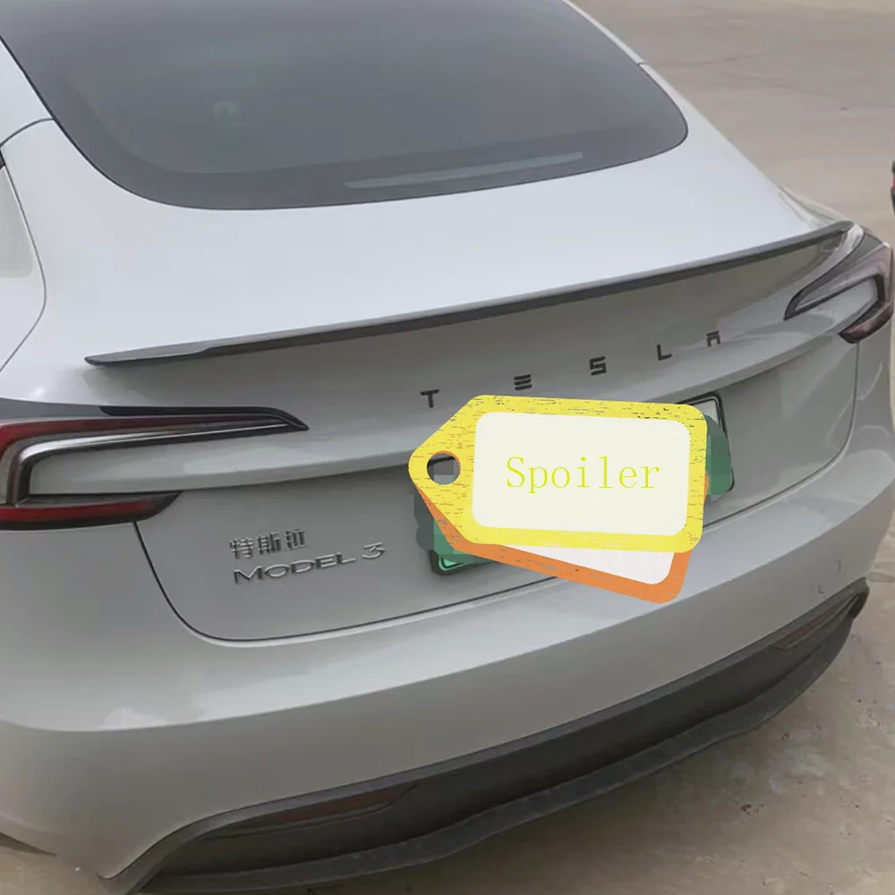 Carbon Fiber Rear Spoiler for Tesla Model 3 / Model Y detail 1