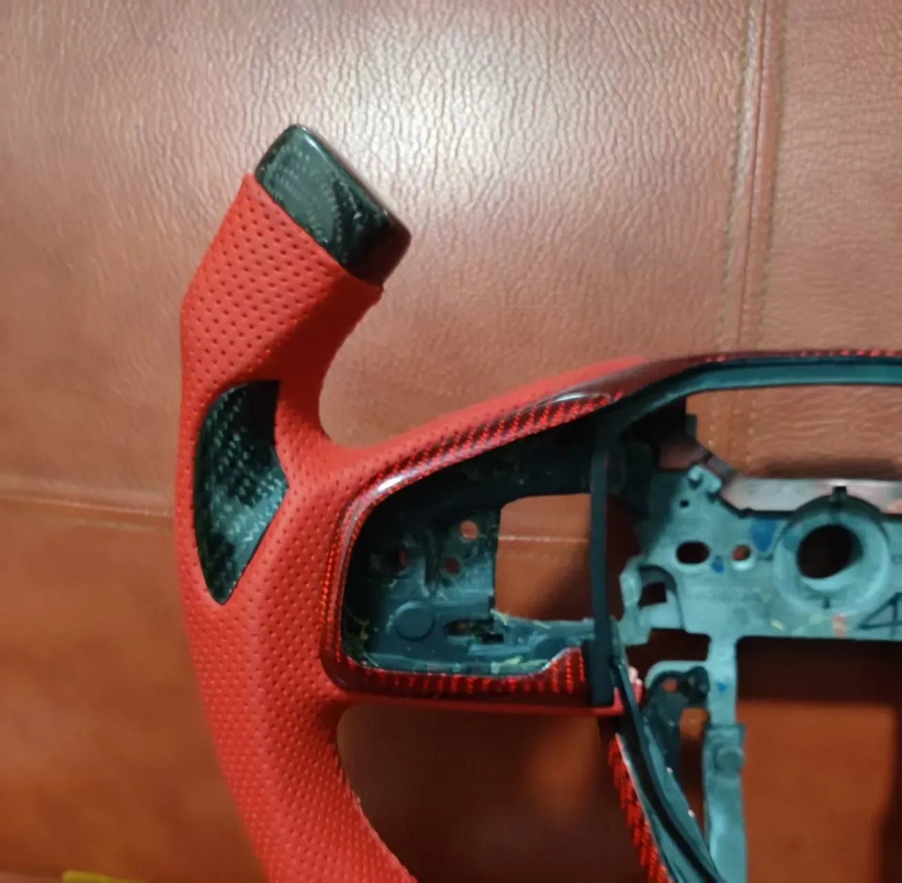 honda civic carbon fiber steering wheel - view 2