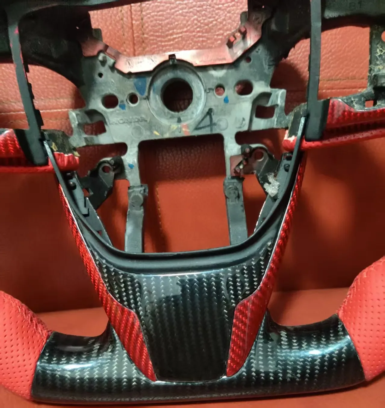 honda civic carbon fiber steering wheel - view 3