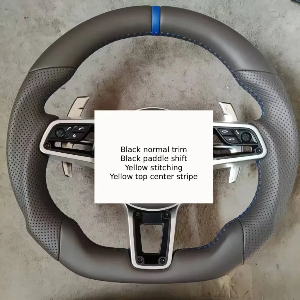 Yeedercar Upgrade complete Leather steering wheel with airbag accessories for Cayenne 911 918 Panamera