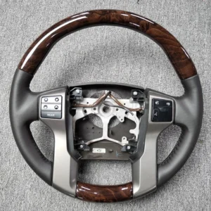 Custom walnut wood steering wheel by Yeedercar