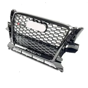 RS-Style Gloss Black Honeycomb Grille for Audi Q5 SQ5 2008-2012 | Quattro Emblem | Yeedercar