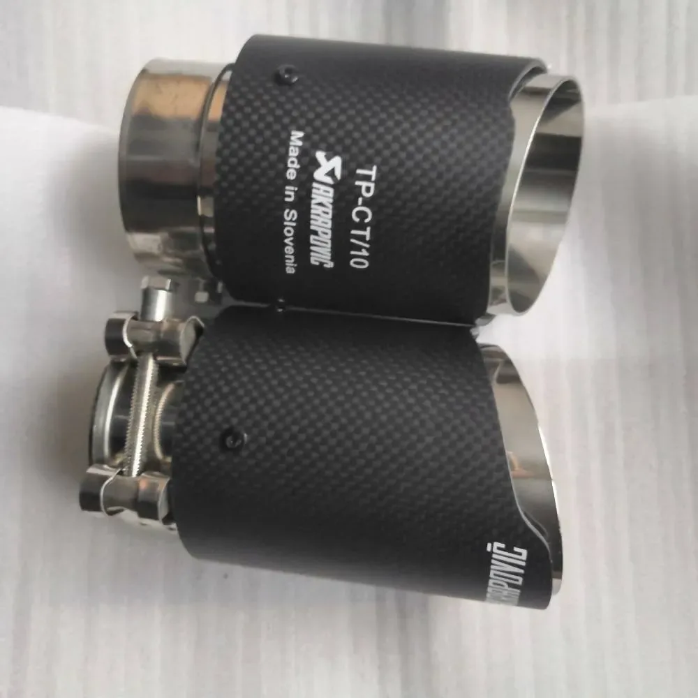 Real Carbon Fiber Exhaust Tip for Audi A3 A5 A6 A7 Q3 Q5 Q7 Q8 VW Golf Tiguan