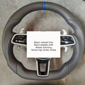 Yeedercar Upgrade complete Leather steering wheel with airbag accessories for Cayenne 911 918 Panamera