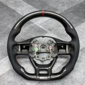 Handcrafted Gloss Carbon Fiber Steering Wheel Replacement for Kia All-New K5