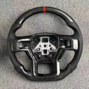Yeedercar Custom Matt Carbon fiber steering wheel for Ford Raptor F150