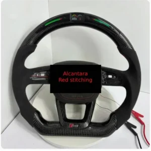 Custom LED Carbon Fiber Alcantara Steering Wheel for Audi RSQ3 8U | Yeedercar