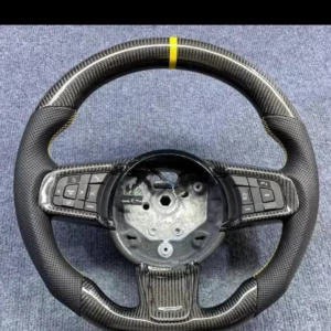 Yeedercar Custom Gloss Carbon fiber steering wheel for Jaguar XJ XF XEF